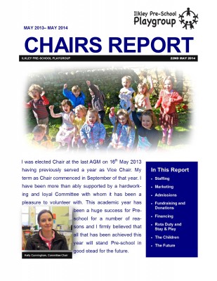 Chairs Report front page